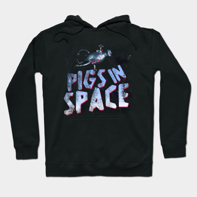 Pigs in Space, distressed Hoodie by hauntedjack